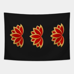 Red and gold lotus sticker pack Tapestry