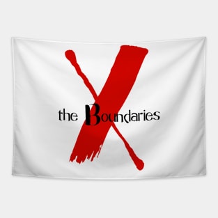 X the Boundaries (Red & Black Logo) Tapestry