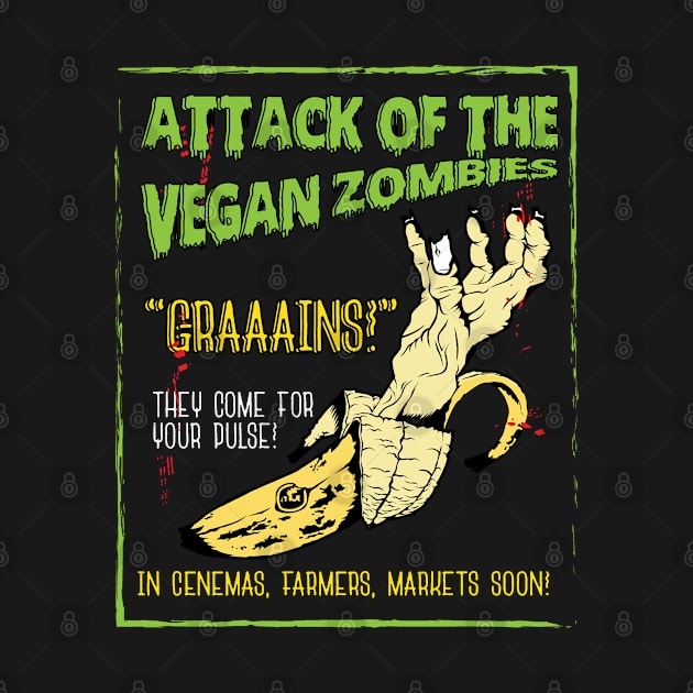 Attack of the Vegan Zombies Funny Vegan Gift by meowstudio