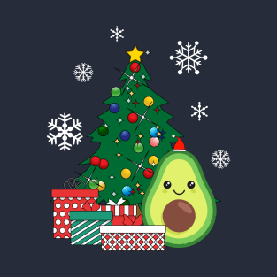 Happy Avocado Around The Christmas Tree T-Shirt