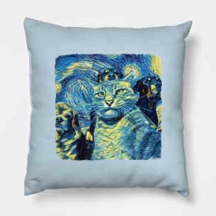 The Pet Society Van Gogh Style Pillow