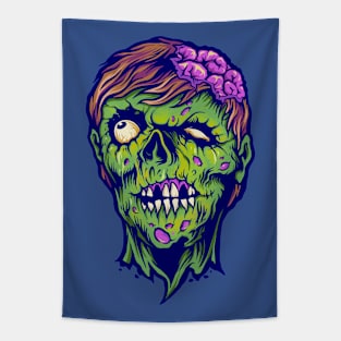 pink brain zombie Tapestry