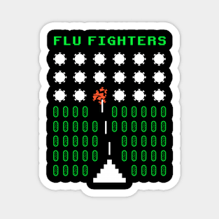 Virus Retro Gaming PC Stay At Home Quarantine Flu Fighters Magnet