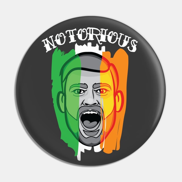 Conor McGregor MMA Champ Irish Pride Pin by portraiteam