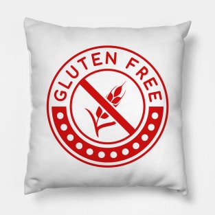 Gluten Free Red logo Pillow