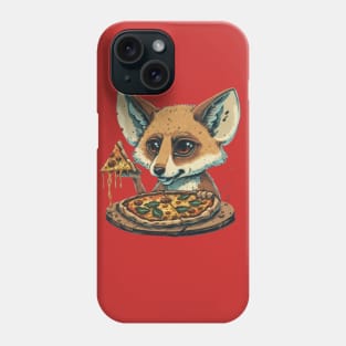 Funny animal eating pizza gift ideas Phone Case