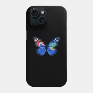 Montserratian Flag  Butterfly - Gift for Montserratian From Montserrat Phone Case