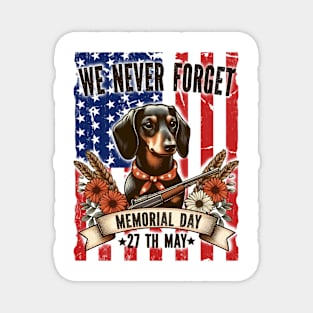 we never forget | Memorial Day| Dog lover Magnet