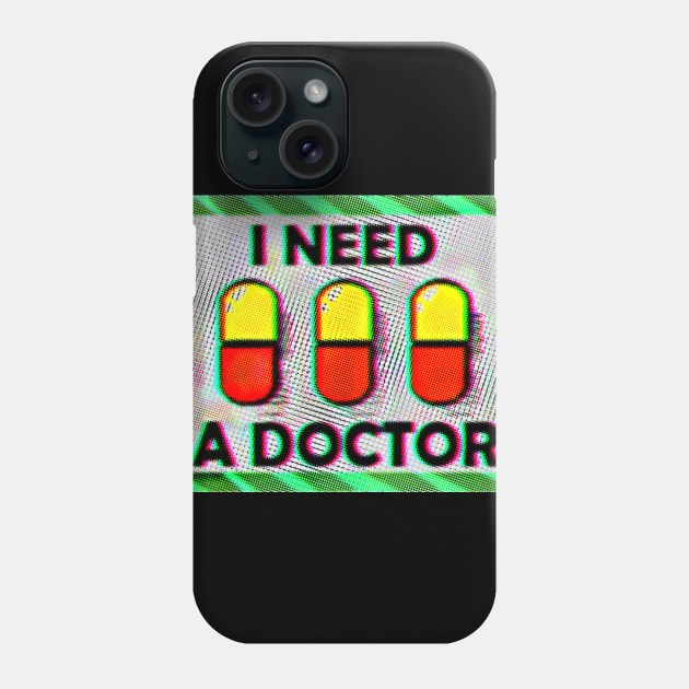 I NEED A DOCTOR FULL DOTS MOOD OPAL RETRO VAPORWAVE JACK STAUBER BASED Phone Case by Crimson M Letter Store