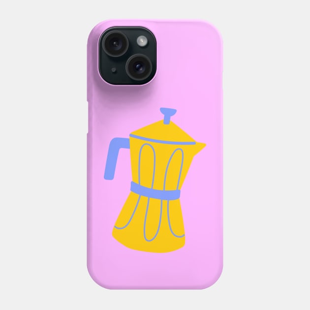 Pastel Moka Pot Coffee Phone Case by OpalEllery