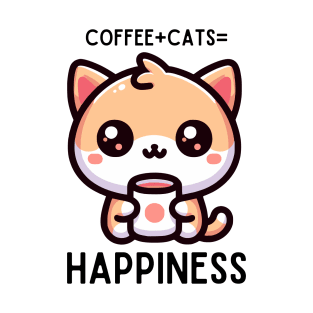 Coffee Plus Cats is Happiness T-Shirt