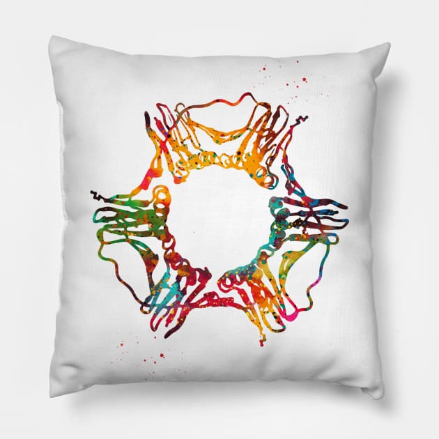 Proliferating cell, Pillow by erzebeth