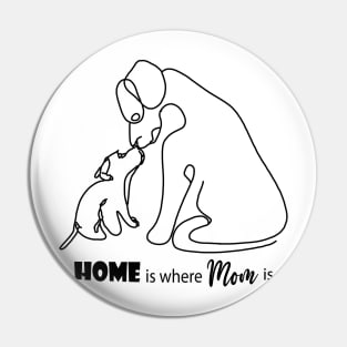 Home is where Mom is, Mama T-Shirt, Mothers Day Tees, Mom Life T-Shirt, Cute Mom Tees, Best Mom Gift, Moms Day Gift Pin