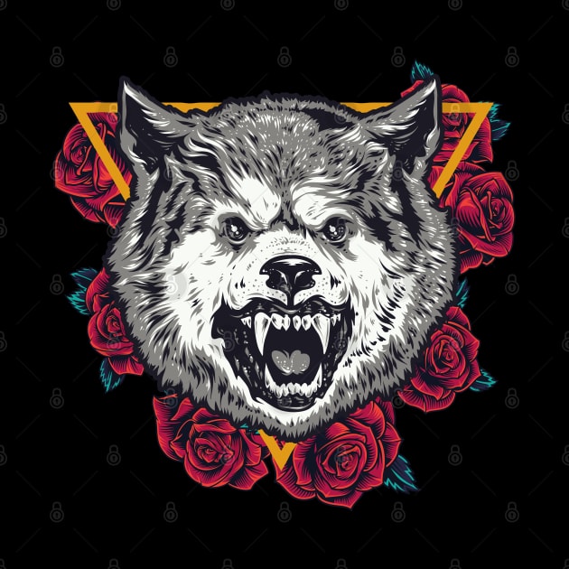 Red Rose And Wolf by Dynamic Design