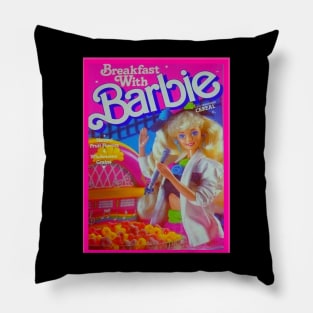 Y2k aesthetics breakfast Barbie dance Pillow