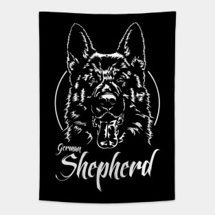 German Shepherd dog portrait Tapestry