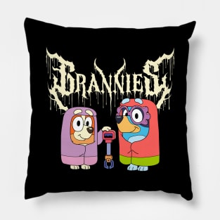 Grannies Bluey Black Metal Pillow