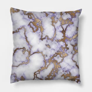 Amethyst Gold Marble Look Pillow
