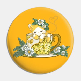 Tea Cats Series 1: Chamomile Pin