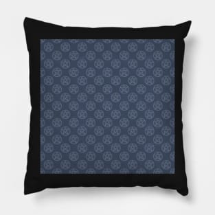 Light Blue Stone Pentagrams Pillow