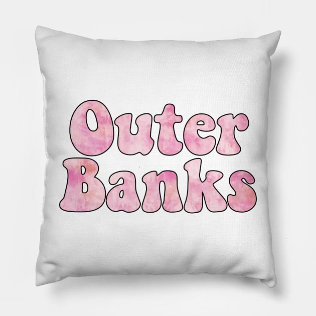 Tie Dye Pink OBX Pillow by cartershart