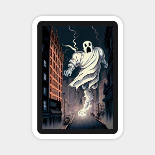 Giant ghost attacking the city Magnet