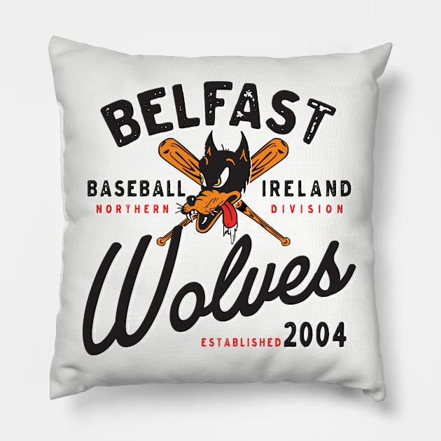 Belfast Wolves Pillow by MindsparkCreative