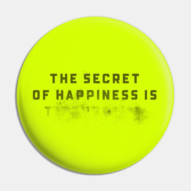 The Secret of Happiness Pin by daparacami