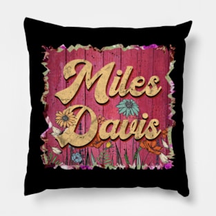 Classic Davis Personalized Flowers Proud Name Pillow