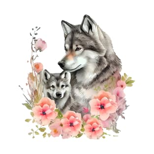 Wolf with baby T-Shirt