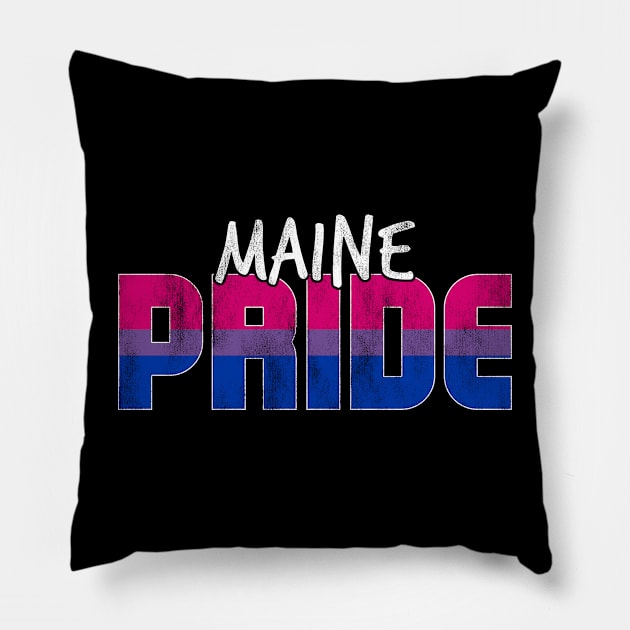 Maine Pride Bisexual Flag Pillow by wheedesign