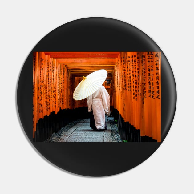 Shinto Priest at Fushimi Inari Taisha Pin by LukeDavidPhoto