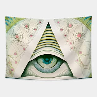 Illuminated Vision (7) - Trippy Psychedelic Eye Tapestry