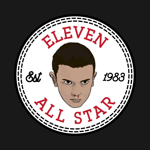 Eleven Stranger Things All Star Converse Logo by Rebus28
