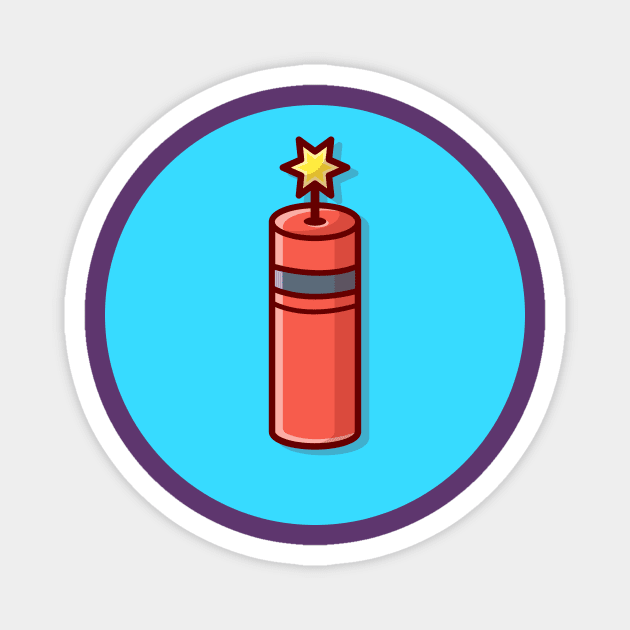 Bomb Cartoon Vector Icon Illustration (3) Magnet by Catalyst Labs