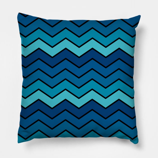 retro zigzag Pillow by imaginekaye