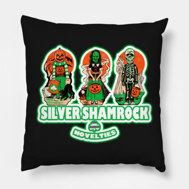 Silver Shamrock Pillow by ZombeeMunkee