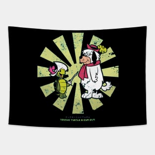 Touche Turtle And Dum Dum Retro Japanese Tapestry