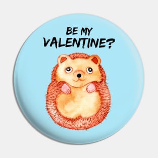 Hedgehog Valentines Day Pin