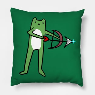 Long-Legged Archer Frog with Bow and Arrow Pillow