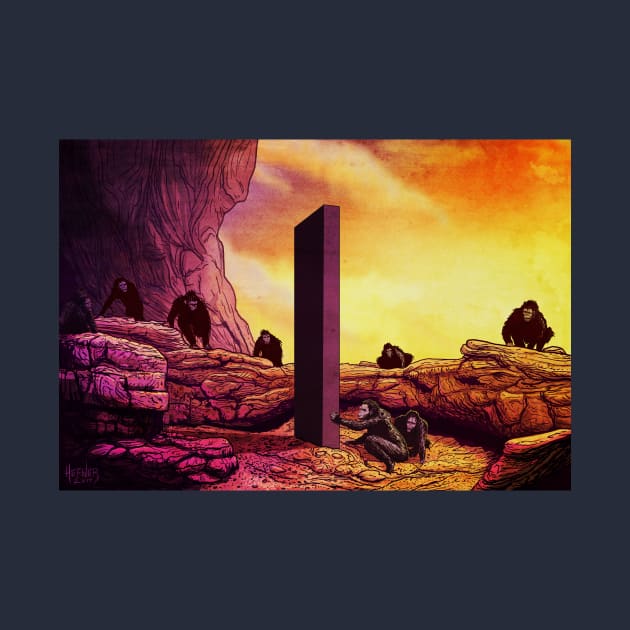 2001 A SPACE ODYSSEY - Admiring the Monolith by HalHefner