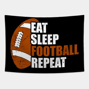 Eat Sleep Football Repeat Tapestry