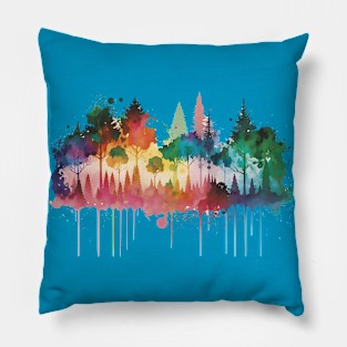 Rainbow forest Pillow
