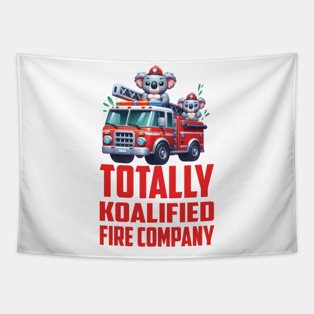 Totally Koalafied Fire Company Tapestry by Dmytro