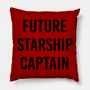 Future Starship Captain (Red) Pillow