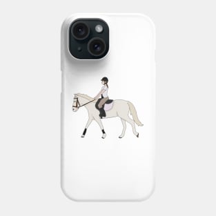 Girl riding White Horse Phone Case