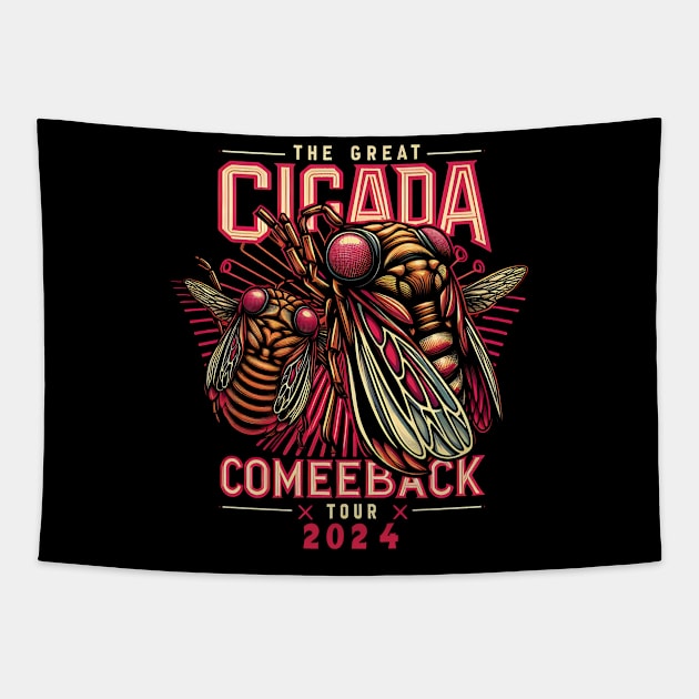 The Cicada Reunion U.S Tour 2024 Cicada Concert Fest Lover Tapestry by click2print