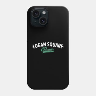 Logan Square Chicago Minimal Logo Design - Chicago Neighborhood Series Phone Case