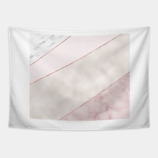 Spliced mixed pink marble and rose gold Tapestry