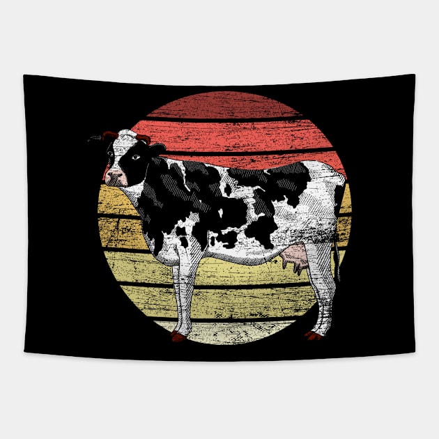 Cow Farm Animal Retro Cows Tapestry by ShirtsShirtsndmoreShirts